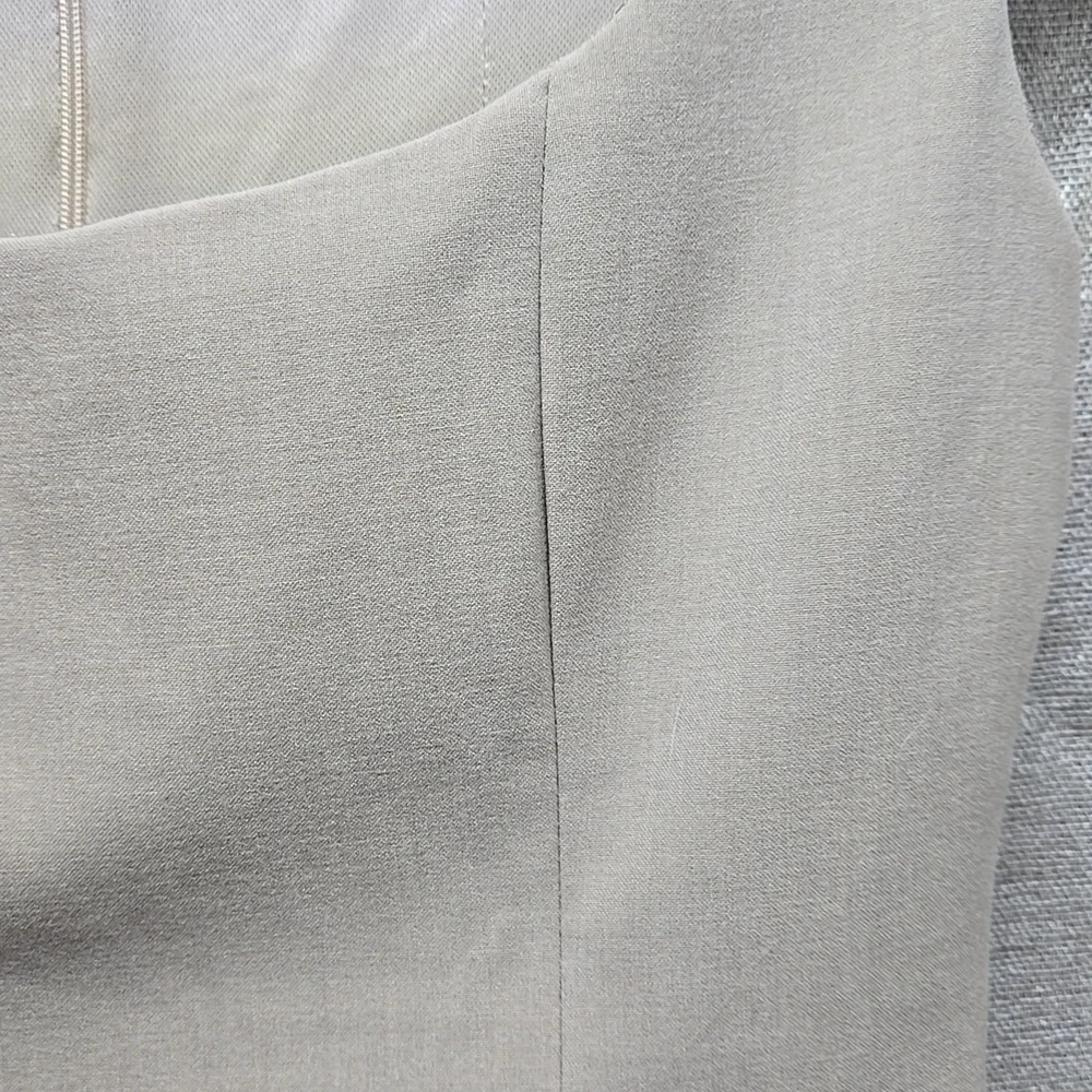 Zara, Mini Dress, Fitted, Cream, Taupe, XS, Fully Lined, Stretch, Polyester - Picture 8 of 16